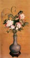 Lang fleurs brillantes ancienne Chine encre Giuseppe Castiglione décoration florale